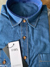 杉杉【100%棉】秋上新男士水洗牛仔長(cháng)袖襯衫寬松休閑日常純棉上衣男裝 曬單實(shí)拍圖