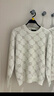 太平鳥(niǎo)男裝毛衣秋冬麻將滿(mǎn)版提花針織衫BAEBF1192 黃油奶白 第二批 XL 曬單實(shí)拍圖