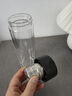 SHANTS雙層高硼硅茶水分離杯車(chē)載耐高溫泡茶杯一鍵速開(kāi)玻璃杯高檔水杯 紳士黑500ml+精美禮盒 曬單實(shí)拍圖