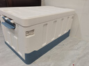 悅卡汽車(chē)后備箱收納箱 車(chē)載折疊儲物箱尾箱整理箱 Rare系列60L-白藍色 曬單實(shí)拍圖