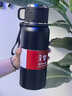 慕馨（moosen）保溫杯男款大容量316不銹鋼學(xué)生保冷水杯茶水分離泡茶杯子便攜壺 黑600ml-保溫保冷+杯套杯刷 曬單實(shí)拍圖