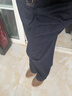 朗文斯?。↙.WEST）窄版闊腿牛仔褲女2025冬季新款百搭寬松顯瘦直筒褲長(cháng)褲 藏青 S 曬單實(shí)拍圖