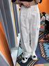 棠暖白色工裝褲女2026年春夏薄款高腰顯瘦闊腿褲子美式寬松運動(dòng)休閑褲 白色 S 建議體重85-99斤 曬單實(shí)拍圖
