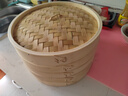 拜杰竹蒸籠 家用小籠包蒸籠屜 點(diǎn)心蒸籠手工藝竹蒸籠2層1蓋27cm 曬單實(shí)拍圖