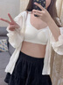 蠶寫(xiě)桑蠶絲二三階段發(fā)育期少女內衣高中生運動(dòng)無(wú)痕背心青少年發(fā)育文胸 月霜絨白 M 【推薦85-100斤】 曬單實(shí)拍圖