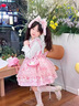 G.duck小黃鴨童裝洛麗塔公主裙女童連衣裙春秋季美樂(lè )蒂生日禮服蓬蓬裙女 美樂(lè )蒂長(cháng)袖+裙撐 100 建議2~3歲（ 90-100cm） 曬單實(shí)拍圖