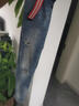 花花公子破洞牛仔褲男士夏季薄款修身直筒男褲新款彈力百搭冰絲休閑長(cháng)褲子 曬單實(shí)拍圖