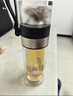富光抗菌雙層玻璃杯高硼硅玻璃泡茶杯子茶水分離杯 辦公水杯男士260ml 曬單實(shí)拍圖