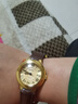 西普尼金表（HIPINE）金表女純金999足金黃金手表復古腕表時(shí)尚騏驥紅石英女生日禮物 【光殼金面鋼扣-棕帶】金重3.5g+ 曬單實(shí)拍圖