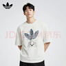 阿迪達斯（adidas）三葉草系列 男 M GFX TEE 短袖 KG6683 白色 M 曬單實(shí)拍圖