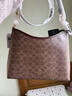 蔻馳（COACH） 女包包經(jīng)典標志印花女士單肩斜挎包腋下包情人節禮物 卡其色拼色CV975IMXHE 曬單實(shí)拍圖