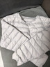 鴨鴨（YAYA）佟麗婭同款輕薄羽絨服女短款韓版休閑保暖羽絨內膽輕便排骨外套男 淺灰色 XL 曬單實(shí)拍圖