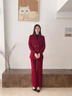 晨芙小香風(fēng)西裝外套女春秋高級感氣質(zhì)名媛小個(gè)子時(shí)尚洋氣休閑毛呢西服 (常規)單件紅色西裝 L 建議105-115斤 曬單實(shí)拍圖