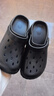 【CROCS同款】洞洞鞋男女時(shí)尚厚底增高夏季卡駱馳同款涼鞋戶(hù)外 黑色 42 -43 曬單實(shí)拍圖