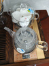 金灶（KAMJOVE）自動(dòng)上水整套茶具套裝 雞翅木實(shí)木茶盤(pán)功夫茶臺茶海電熱茶爐K-185 搭配H9 陶瓷茶具 茶渣桶 曬單實(shí)拍圖