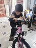 永久（FOREVER）兒童山地車(chē)兒童自行車(chē)兒童山地自行車(chē)6到12歲小學(xué)生新款變速單車(chē) 標配粉紫|單速+輻條輪+后座+車(chē)燈 18寸|身高120-150cm 曬單實(shí)拍圖
