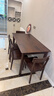 京東京造2026新款實(shí)木餐桌北美黑胡桃木1.4米一桌四椅大板桌餐桌椅子全套 曬單實(shí)拍圖