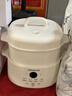 九陽(yáng)（Joyoung）電燉盅 電燉鍋 隔水燉煮 家用煮粥煲湯鍋燕窩燉盅4.5L白瓷內膽燉湯鍋上蒸下燉DG25G-GD188 曬單實(shí)拍圖