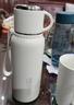 日本進(jìn)口316保溫杯大容量女款茶水分離泡茶杯新款大號保溫壺 顯溫款-白色【316/內置茶倉600ml 曬單實(shí)拍圖