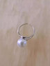 PAKOREA輕奢品牌珍珠戒指女貝珠開(kāi)口指環(huán)520情人節送老婆女友生日禮物 白色 曬單實(shí)拍圖