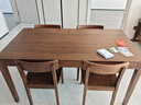 源氏木語(yǔ)實(shí)木餐桌黑胡桃木長(cháng)方形飯桌餐廳家具簡(jiǎn)約桌子吃飯家用 黑胡桃木1.5米一桌四椅(實(shí)木椅K00S03) 曬單實(shí)拍圖
