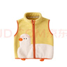 嘟嘟家女童加絨馬甲冬裝男童加厚奧粒絨兒童紅色保暖內搭背心雙面絨童裝 黃色 100 曬單實(shí)拍圖