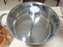 蘇泊爾（SUPOR）火鍋304不銹鋼家用專(zhuān)用加厚鴛鴦鍋電磁爐燃氣明火通用湯鍋涮盆 直型鴛鴦復底 30cm 曬單實(shí)拍圖