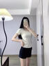 燦圖韓系純色正肩短袖t恤女裝夏季新款內搭打底衫百搭修身顯瘦上衣服 花灰色 M 曬單實(shí)拍圖