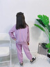 G.duck小黃鴨童裝女童春秋套裝2026新款兒童衣服女大童休閑運動(dòng)兩件套 紫色套裝 120 建議110-120cm6-7歲 曬單實(shí)拍圖