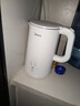 美的（Midea）電熱水壺燒水壺養生自動(dòng)斷電保溫一體316L母嬰級不銹鋼 1.5升大容量恒溫壺沖奶泡茶15X301-PRO 曬單實(shí)拍圖