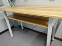 雅美樂(lè )書(shū)房桌子電腦桌雙層收納 簡(jiǎn)易書(shū)桌學(xué)習桌辦公寫(xiě)字桌淺胡桃色1.2米 曬單實(shí)拍圖