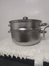 雙層蒸鍋不銹鋼上蒸下煮蒸包子煮面條鍋電磁爐燃氣灶通用湯鍋蒸籠 【限時(shí)特價(jià)】不銹鋼本色 2層 22cm 曬單實(shí)拍圖