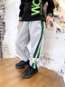 G.duck男童褲子秋冬2024新款中大童4-15歲冬季加絨衛褲男孩洋氣一體絨褲 A款灰色織帶長(cháng)褲 春秋款 110 建議身高100cm左右穿 曬單實(shí)拍圖