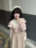 語(yǔ)森憶約會(huì )連衣裙日系溫柔清楚系日常淑女穿搭少女秋日長(cháng)款露肩連衣裙 戀愛(ài)甜薰子連衣裙 XL 曬單實(shí)拍圖