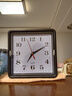 時(shí)鐘表客廳家用掛鐘墻上裝飾兒童房臥室長(cháng)方形石英鐘時(shí)尚簡(jiǎn)約掛表 黑色+5號電池 曬單實(shí)拍圖
