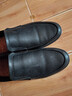 雙星（shuangxing）男鞋真皮商務(wù)休閑鞋男士軟底軟皮防滑百搭皮鞋豆豆鞋 黑色41 曬單實(shí)拍圖
