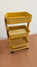 宜家（IKEA）拉斯克家居小推車(chē)置物架移動(dòng)茶水咖啡桌客廳廚房收納架 米色黃色大號 35*45*77cm 曬單實(shí)拍圖