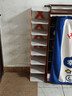 簡(jiǎn)約鞋架多層簡(jiǎn)易家用鞋子收納神器宿舍省空間置物架門(mén)口單排鞋架 8層-x型【26*24*113.5】 橙色 曬單實(shí)拍圖