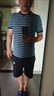 夢(mèng)特嬌（MONTAGUT）男士短袖t恤70棉藍白條紋演出服半袖情侶裝圓領(lǐng)水手服 白色 L (175) 50/17592A/160斤內 曬單實(shí)拍圖