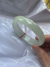 冰種飄花翡翠手鐲正品冰糯種翡翠玉鐲緬甸翡翠玉手鐲高檔玉鐲子 內徑54mm 曬單實(shí)拍圖