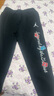 Jordan耐克AJ童裝男童針織長(cháng)褲印花兒童休閑運動(dòng)褲 正黑色  曬單實(shí)拍圖