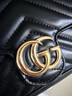 GUCCI古馳GG Marmont系列小號肩背包（配卡包）[禮物] 黑色 均碼 曬單實(shí)拍圖