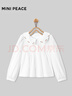 MiniPeace【專(zhuān)柜同款】太平鳥(niǎo)童裝女童襯衫春秋兒童娃娃領(lǐng)上衣新 白色 140 曬單實(shí)拍圖