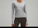 lululemon丨Swiftly Tech 女士運動(dòng)長(cháng)袖T恤 2.0 *Race LW3FQFS 石板灰/白 M /8 曬單實(shí)拍圖