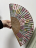 王星記非遺傳承中國風(fēng)文創(chuàng  )女式折扇頭青竹長(cháng)面絲綢扇6.5寸日用手工女扇子 百花爭奇禮盒裝熱門(mén)商品 曬單實(shí)拍圖