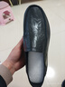 紅蜻蜓真皮男士休閑皮鞋一腳蹬通勤軟底兩穿牛皮豆豆鞋WTA15083 黑色 39 曬單實(shí)拍圖