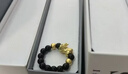 中國黃金（CHINA GOLD）黃金戒指男女款足金貔貅寶寶串珠指環(huán)情人節生日禮物送女友老婆 貔貅寶寶戒指【黑瑪瑙】約0.2g 曬單實(shí)拍圖