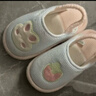 牧童寶寶拖鞋男女童靜音室內居家鞋軟底可愛(ài)卡通嬰兒棉拖鞋 奶油藍140 曬單實(shí)拍圖