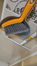 奔奔鵝（Ben Ben goose） 迷你掃把簸箕套裝小掃把小簸箕桌面清潔塑料小掃帚 灰橙 曬單實(shí)拍圖
