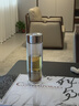 SHANTS日本品牌高硼硅雙層玻璃杯男專(zhuān)用純鈦茶水分離泡茶杯子耐高溫水杯 銀色- 魔力珠磁吸400ml 曬單實(shí)拍圖